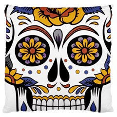 Sugar Skull Large Cushion Case (two Sides) by StarvingArtisan