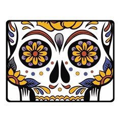 Sugar Skull Double Sided Fleece Blanket (small)  by StarvingArtisan