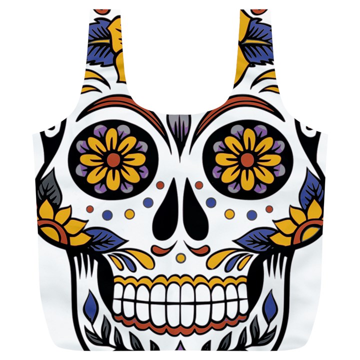 Sugar Skull Full Print Recycle Bags (L) 