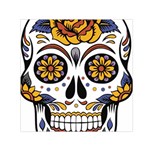 Sugar Skull Small Satin Scarf (Square) Front