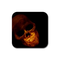 Laughing Skull Rubber Coaster (square)  by StarvingArtisan