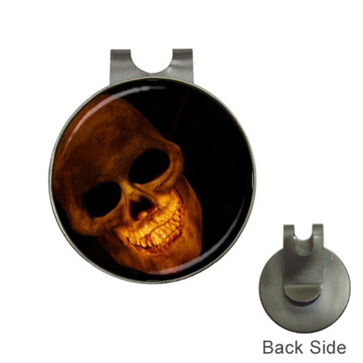 Laughing Skull Hat Clips with Golf Markers