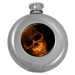 Laughing Skull Round Hip Flask (5 Oz) by StarvingArtisan