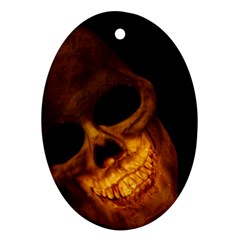 Laughing Skull Oval Ornament (two Sides) by StarvingArtisan