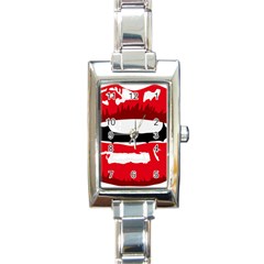 Sexy Lips Rectangle Italian Charm Watch by StarvingArtisan