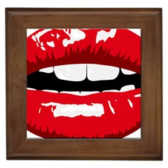 Sexy Lips Framed Tiles by StarvingArtisan