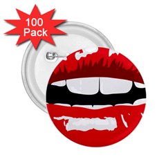 Sexy Lips 2 25  Buttons (100 Pack)  by StarvingArtisan