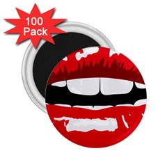 Sexy Lips 2 25  Magnets (100 Pack)  by StarvingArtisan