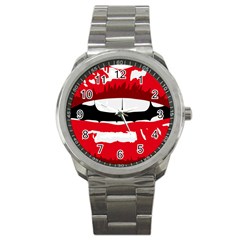 Sexy Lips Sport Metal Watch by StarvingArtisan