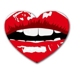 Sexy Lips Heart Mousepads by StarvingArtisan