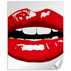 Sexy Lips Canvas 11  X 14   by StarvingArtisan