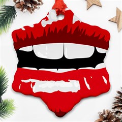 Sexy Lips Ornament (snowflake) by StarvingArtisan