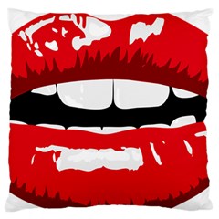 Sexy Lips Large Flano Cushion Case (one Side) by StarvingArtisan