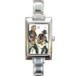 RNR Rectangle Italian Charm Watch Front