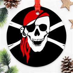 Pirate Skull Ornament (round) by StarvingArtisan