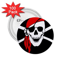 Pirate Skull 2 25  Buttons (100 Pack)  by StarvingArtisan