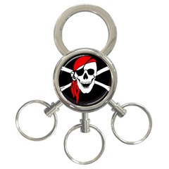 Pirate Skull 3-ring Key Chains by StarvingArtisan