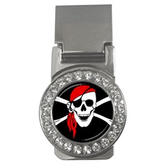 Pirate Skull Money Clips (cz)  by StarvingArtisan