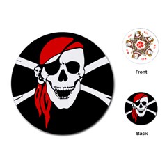 Pirate Skull Playing Cards (round)  by StarvingArtisan