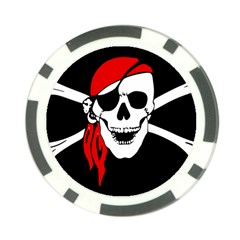 Pirate Skull Poker Chip Card Guard by StarvingArtisan