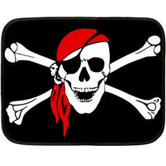 Pirate Skull Double Sided Fleece Blanket (mini)  by StarvingArtisan