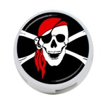 Pirate Skull 4-Port USB Hub (One Side) Front