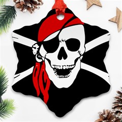 Pirate Skull Ornament (snowflake) by StarvingArtisan