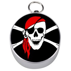 Pirate Skull Silver Compasses by StarvingArtisan