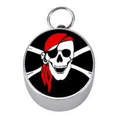 Pirate Skull Mini Silver Compasses by StarvingArtisan