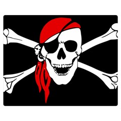 Pirate Skull Double Sided Flano Blanket (medium)  by StarvingArtisan