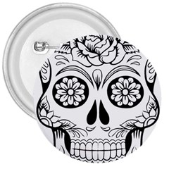 Sugar Skull 3  Buttons by StarvingArtisan