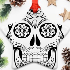 Sugar Skull Ornament (star) by StarvingArtisan