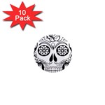 Sugar Skull 1  Mini Magnet (10 pack)  Front