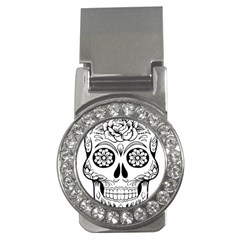 Sugar Skull Money Clips (cz)  by StarvingArtisan