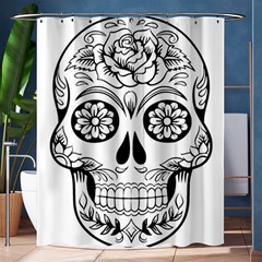 Sugar Skull Shower Curtain 60  X 72  (medium)  by StarvingArtisan