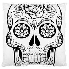 Sugar Skull Large Cushion Case (one Side) by StarvingArtisan