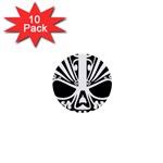 Tribal Sugar Skull 1  Mini Buttons (10 pack)  Front