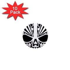 Tribal Sugar Skull 1  Mini Magnet (10 Pack)  by StarvingArtisan