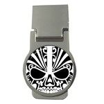 Tribal Sugar Skull Money Clips (Round)  Front