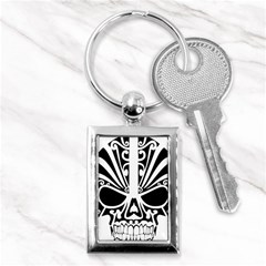 Tribal Sugar Skull Key Chains (rectangle)  by StarvingArtisan