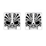 Tribal Sugar Skull Cufflinks (Square) Front(Pair)