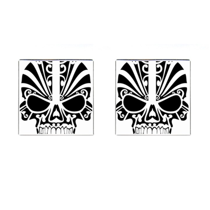 Tribal Sugar Skull Cufflinks (Square)