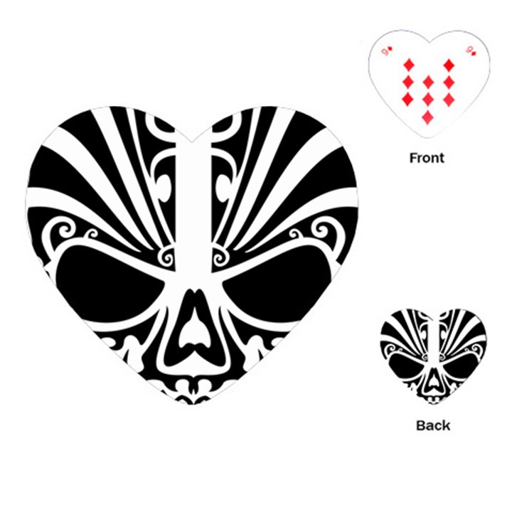 Tribal Sugar Skull Playing Cards (Heart) 