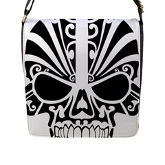 Tribal Sugar Skull Flap Messenger Bag (l)  by StarvingArtisan