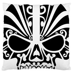 Tribal Sugar Skull Large Flano Cushion Case (two Sides)