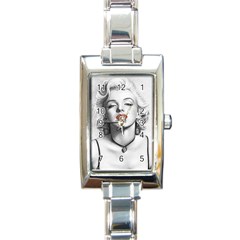 Blonde Bombshell Rectangle Italian Charm Watch