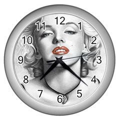 Blonde Bombshell Wall Clocks (silver)  by StarvingArtisan