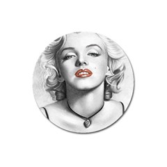 Blonde Bombshell Magnet 3  (round) by StarvingArtisan