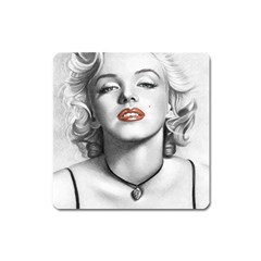 Blonde Bombshell Square Magnet by StarvingArtisan