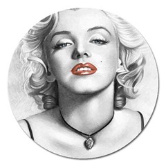 Blonde Bombshell Magnet 5  (round) by StarvingArtisan